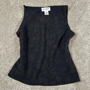 Rena Rowan Black Top with Copper Dots